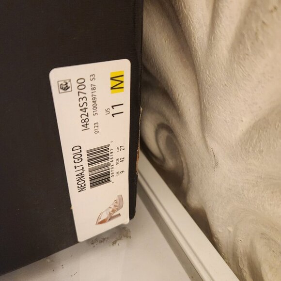 Naturalizer " Neona" Light Gold Leather Platform Sandals. NIB. Size 11 - Picture 4 of 11